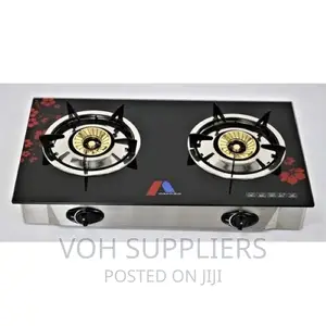 Tampered Glass Table Top Double Burner Gas Stove / Cooke