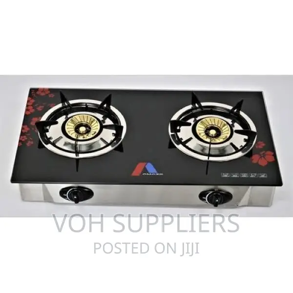 Tampered Glass Table Top Double Burner Gas Stove / Cooke