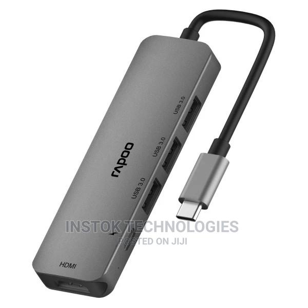 Rapoo Xd100c Multifunction (5 in 1) USB Adapter (Grey) - main view