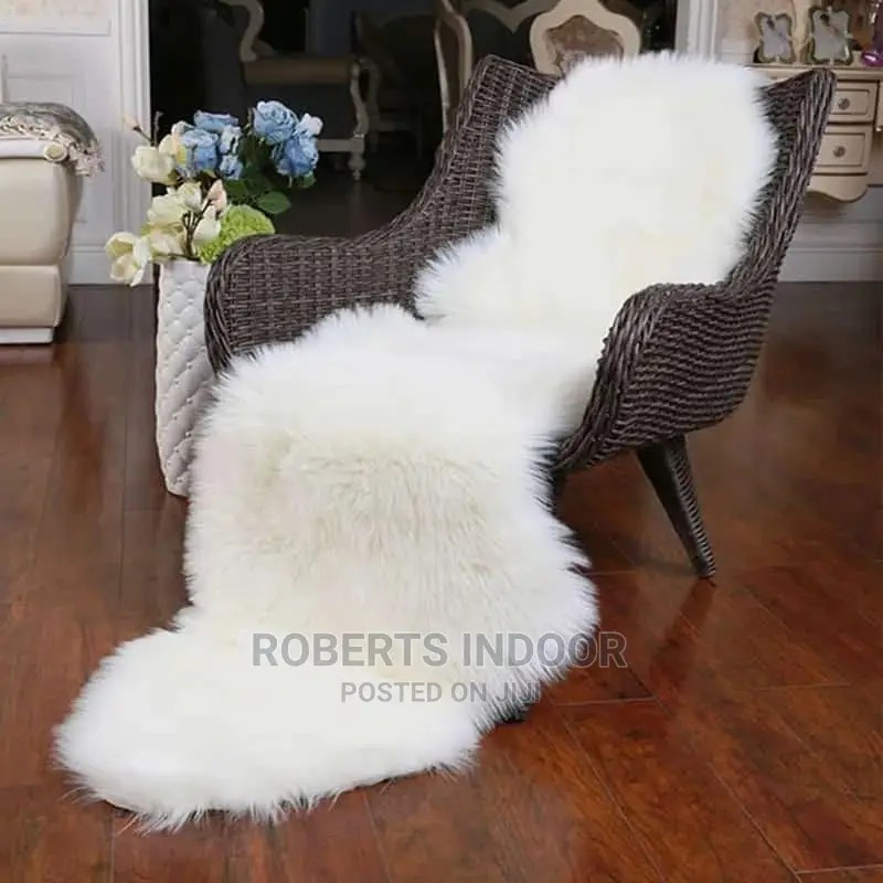 White Faux Far Carpet