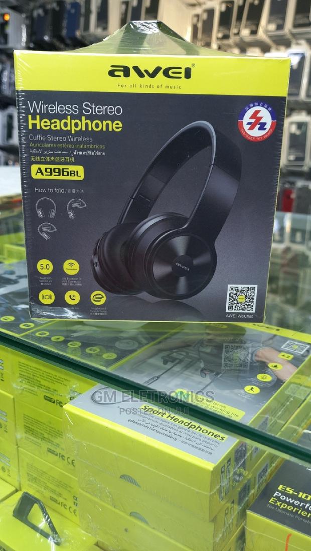 Awei A996BL Foldable Wireless Bluetooth Headphone(Black) - main view