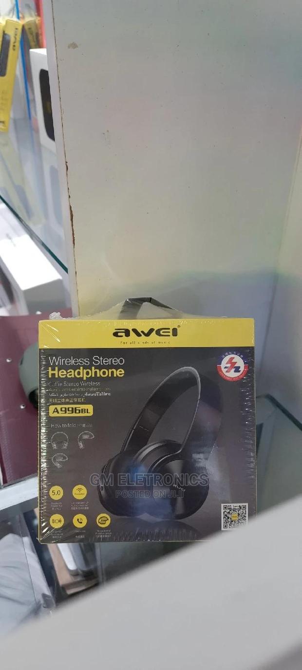 Awei A996BL Foldable Wireless Bluetooth Headphone(Black) - thumbnail 4