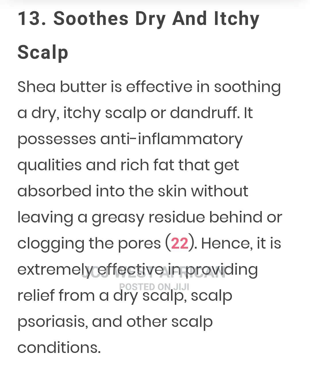 Pure West African Shea Butter