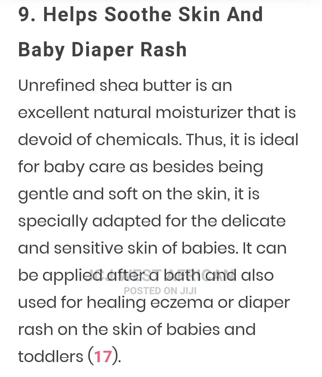 Pure West African Shea Butter