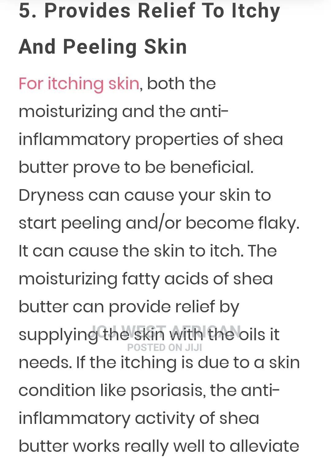 Pure West African Shea Butter