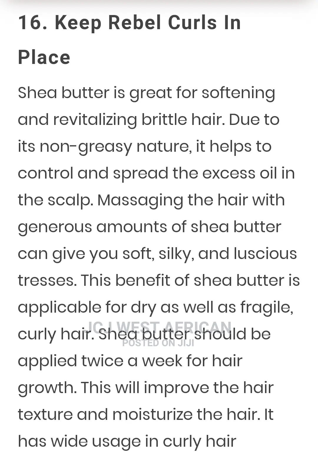 Pure West African Shea Butter