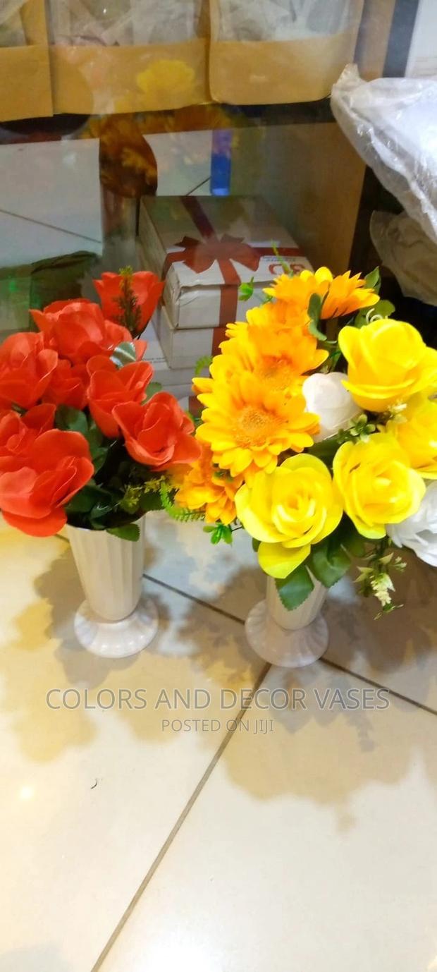 A Bunch of Colored Artificial Flowers