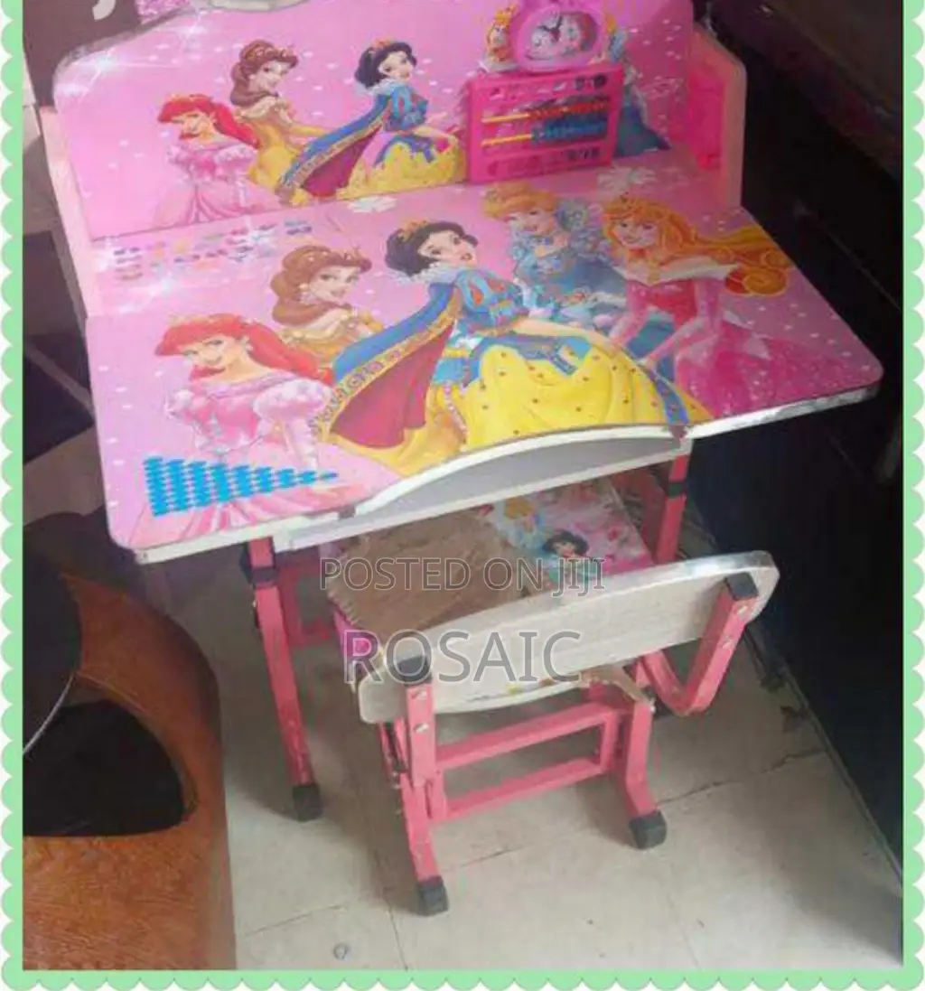 Pink Studying Desk Table