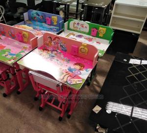 # Kids Pink Study Desk - main view