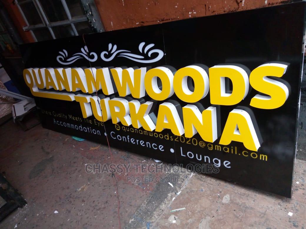 Custom 3D Signs Letters in Nairobi Central Printing Services, Chassy