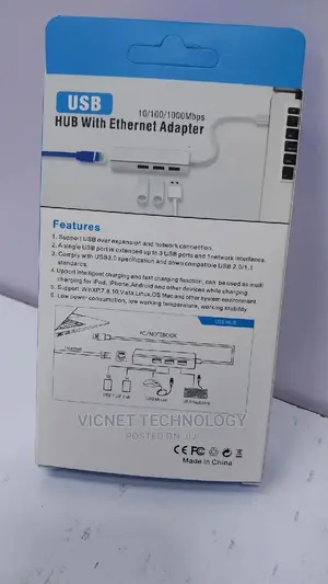 Type C to 3 Port USB 3.0 Hub With Ethernet