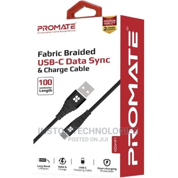 Promate Ccord-1 Fabric Braided Usb-C Data Sync Charge Cabl - thumbnail 2