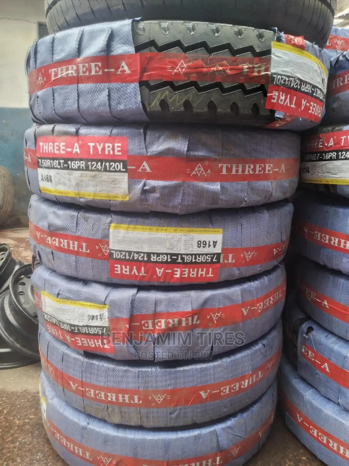 Three a Tires Sizes 7.50 R16lt 16pr .