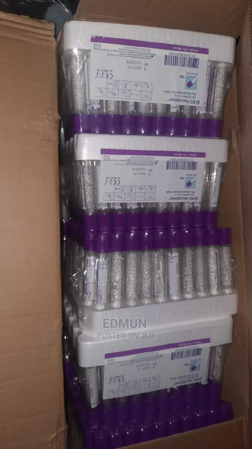 BD Vacutainers K2E (EDTA) 18mg Plus Blood Collection Tubes
