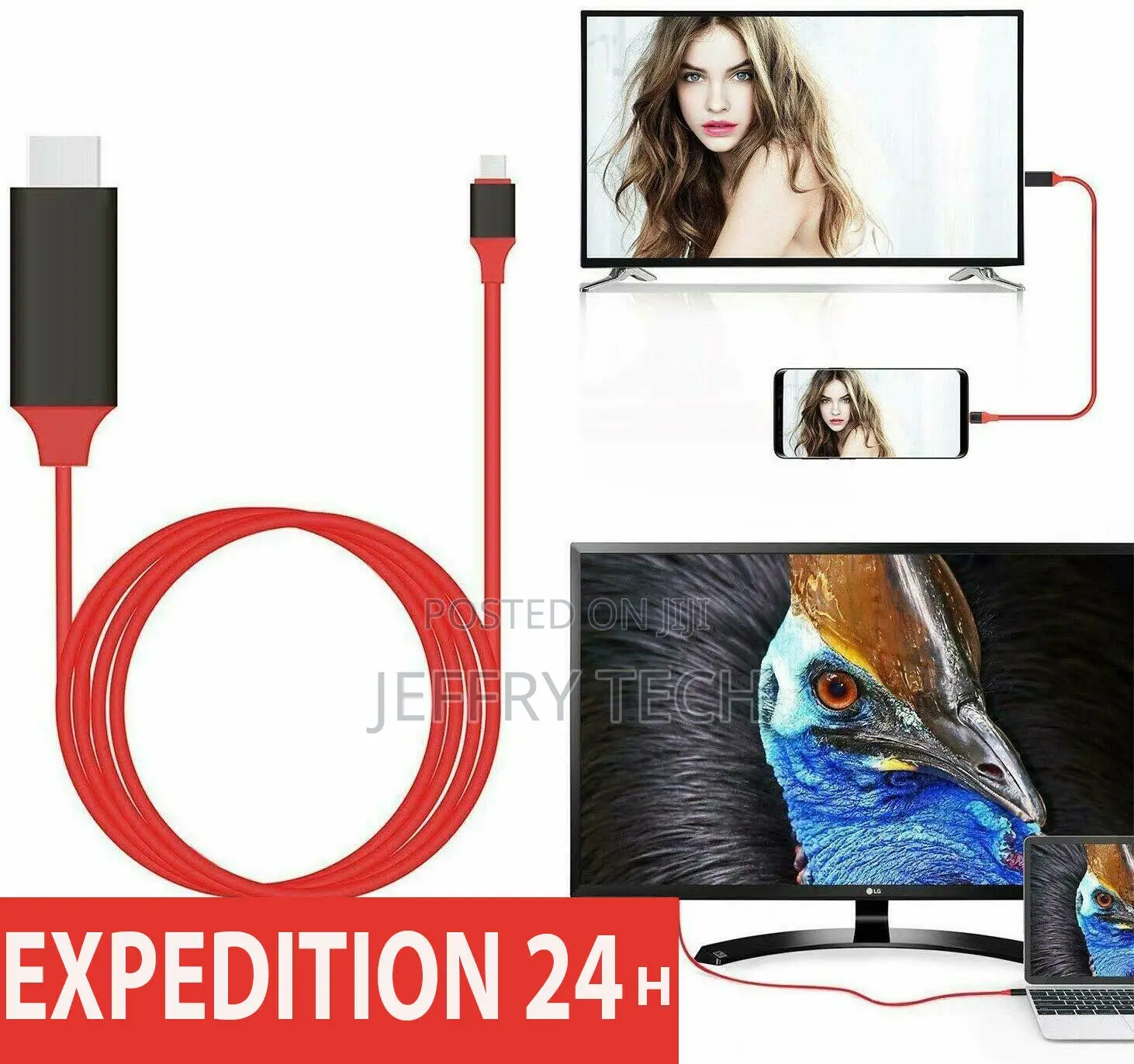 Usb Adapter Cable C Type C to Hdmi Tv for Samsung Xiaomi Hua