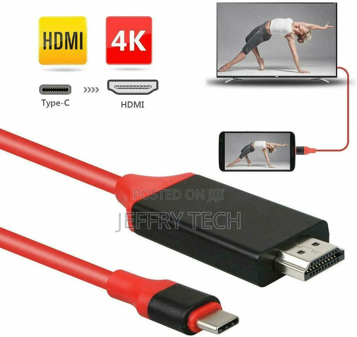 Usb Adapter Cable C Type C to Hdmi Tv for Samsung Xiaomi Hua