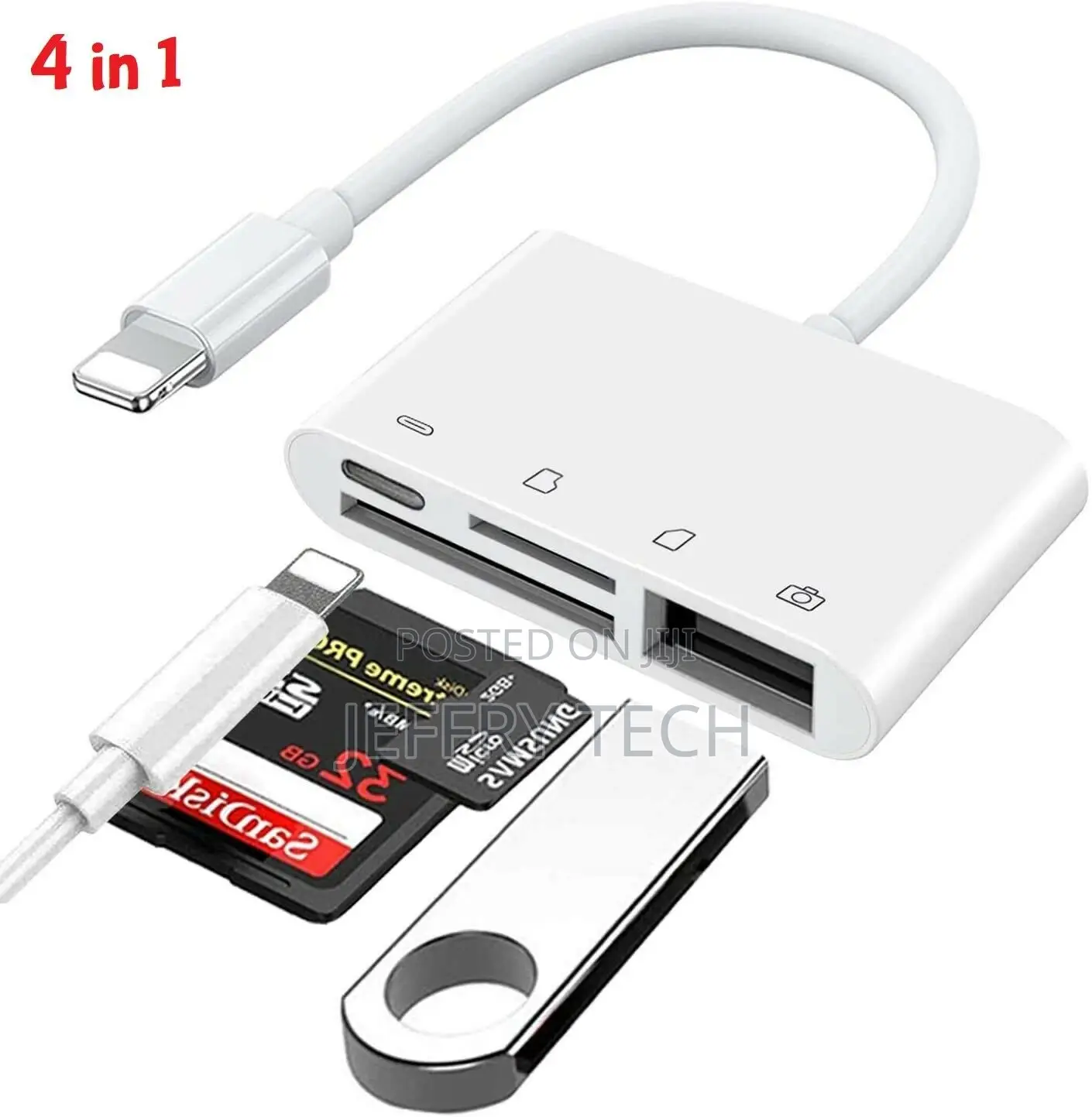 8 Pin to SD Memory Card Reader USB OTG Adapter for iPhone 13