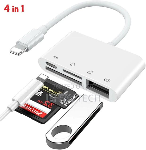 8 Pin to SD Memory Card Reader USB OTG Adapter for iPhone 13