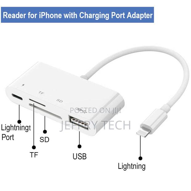 For Apple iPhone iPad Ios15 8-Pin to SD TF Card Reader USB A