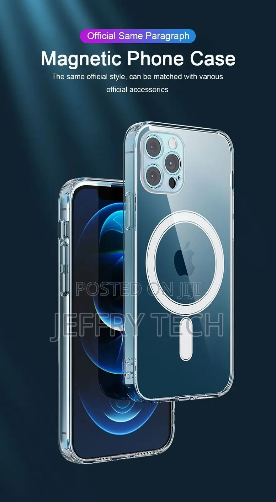 Magnetic Transparent Protection Case for iPhone 13 12 Pro 11