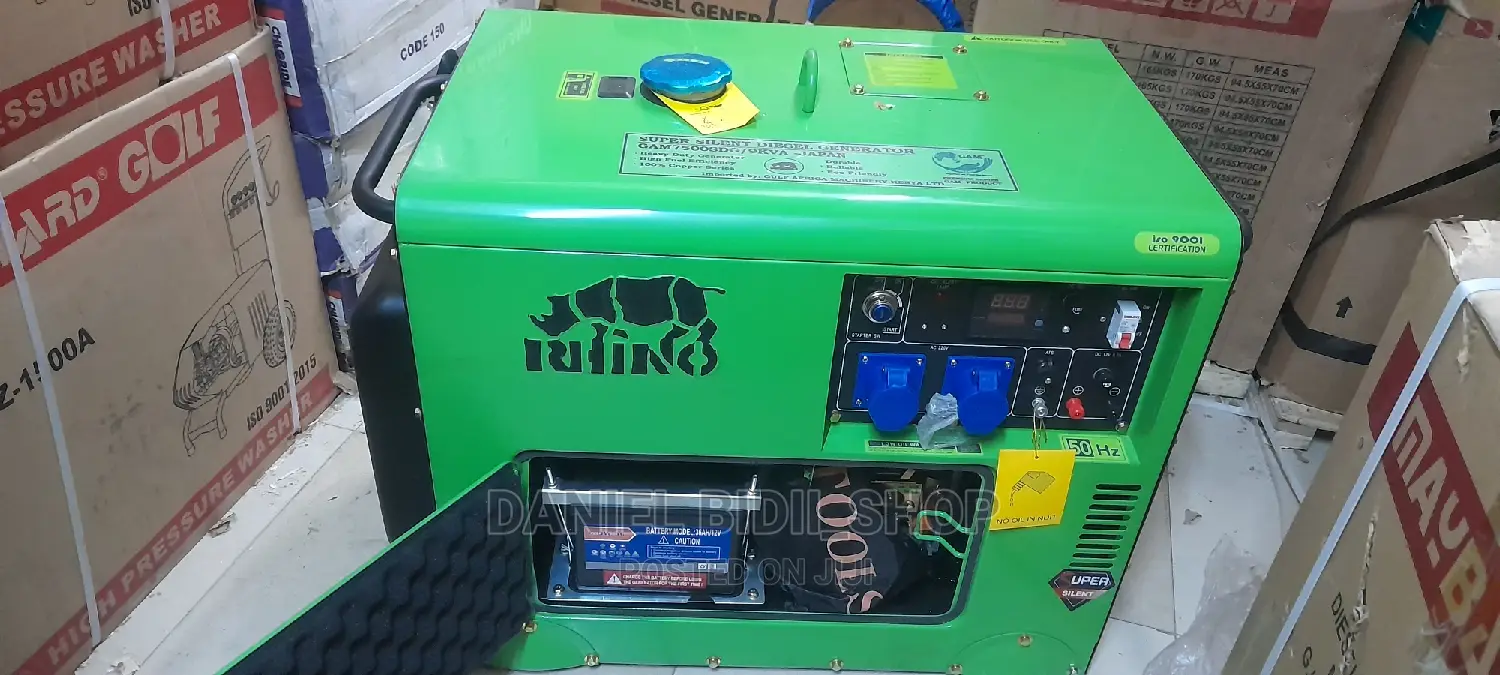 Rhino Silent Diesel Generator 9kva + ATS Machine