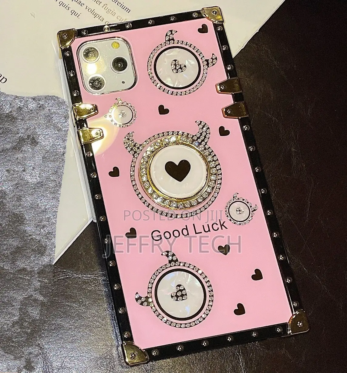 Diamond Love Good Luck Phone Cases for iPhone 12 13 Pro Max