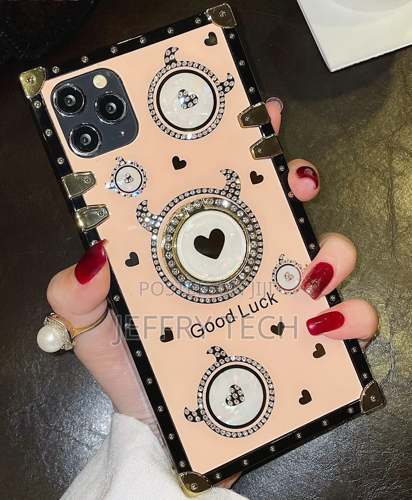 Diamond Love Good Luck Phone Cases for iPhone 12 13 Pro Max