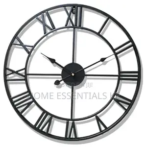 Antique Wall Clock Metallic 40cm