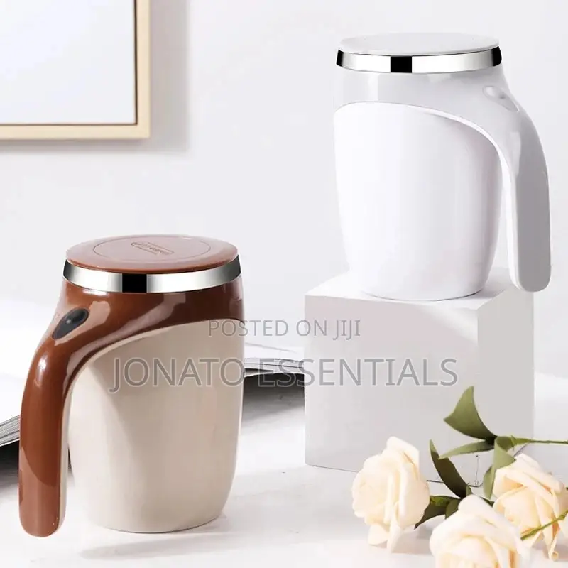 Magnetic Self Stirring Mug With a Lid, Tumbler, Cup