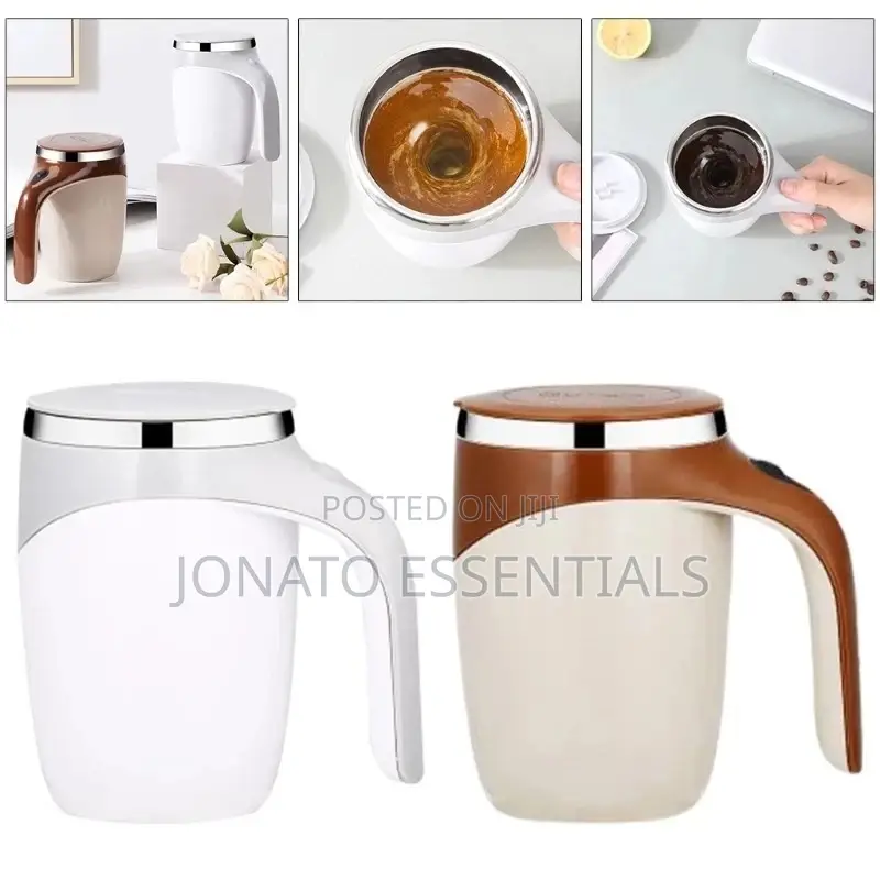 Magnetic Self Stirring Mug With a Lid, Tumbler, Cup