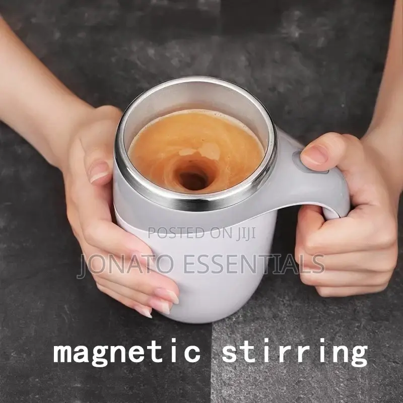 Magnetic Self Stirring Mug With a Lid, Tumbler, Cup