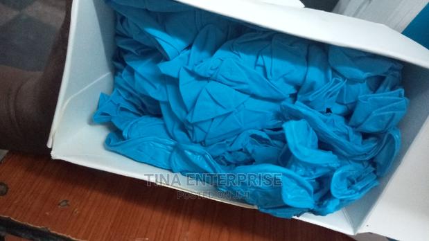 Blue Nitrile Gloves - main view