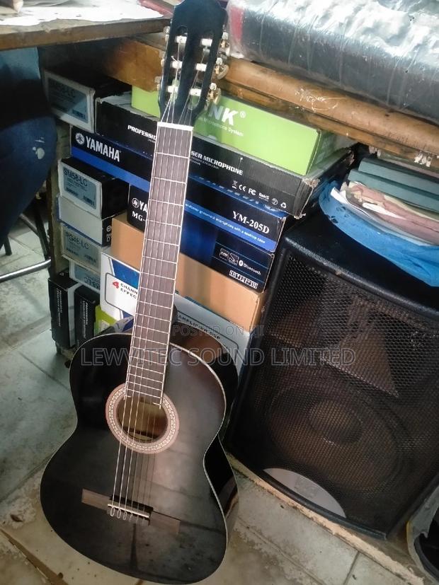 Classical Black Acoustic Guitar