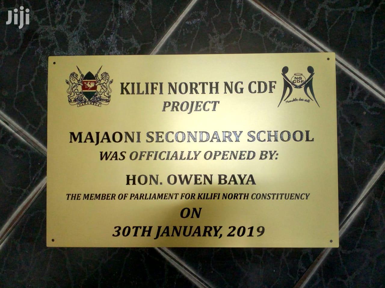 Plaque and Signages