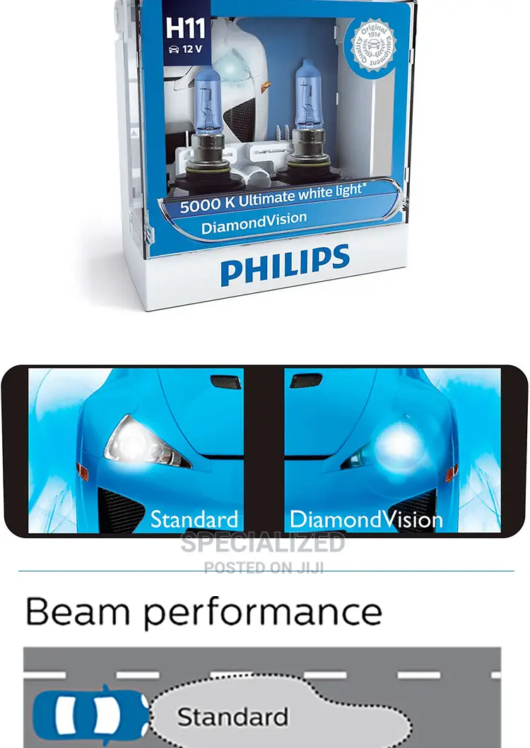 Philips Halogen H11 Car Headlight Bulbs Diamondvision in Nairobi