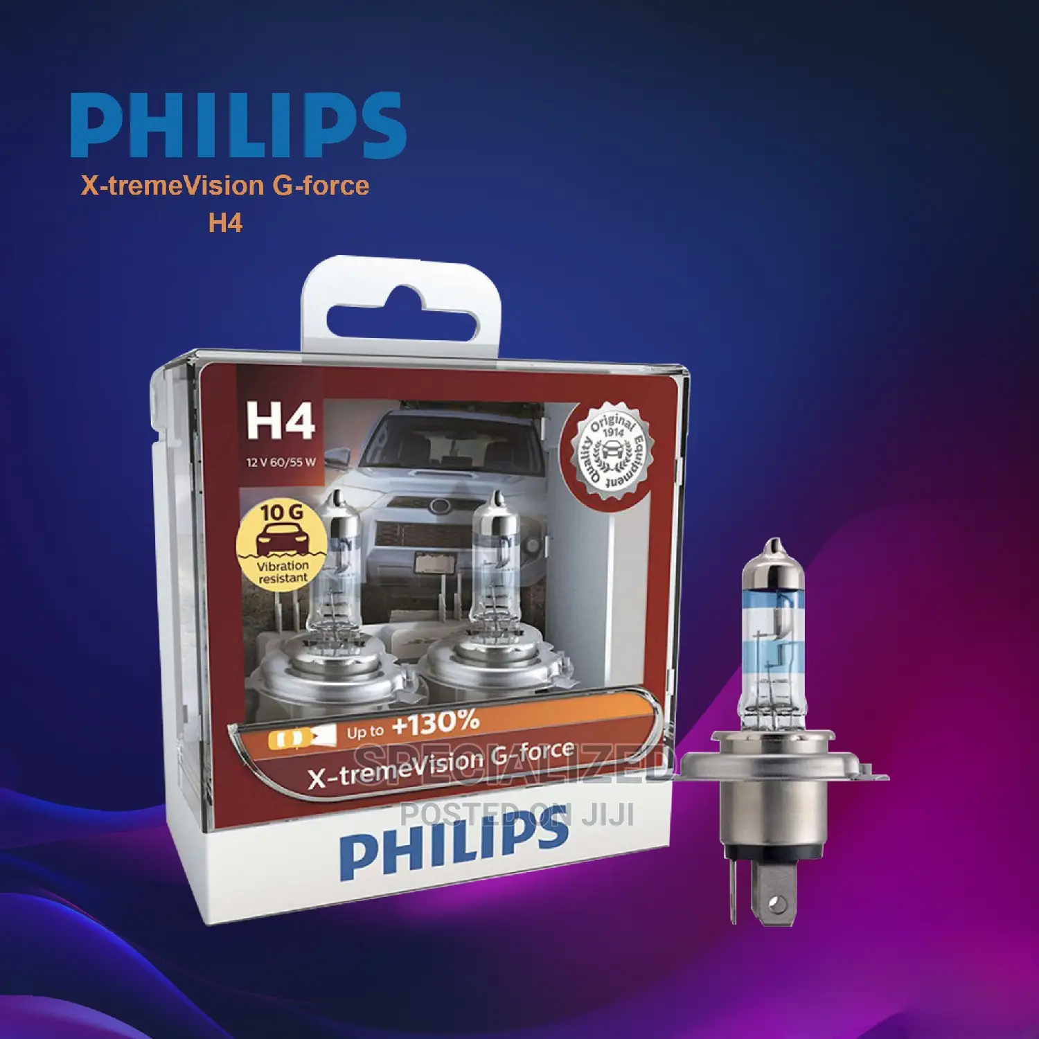 Philips X-Tremevision Plus H4 Halogen Car Headlight Bulbs