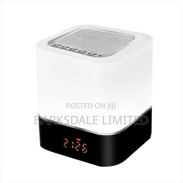Bluetooth Speaker Square Bedside Light Lamp Cube Clock LED - thumbnail 9