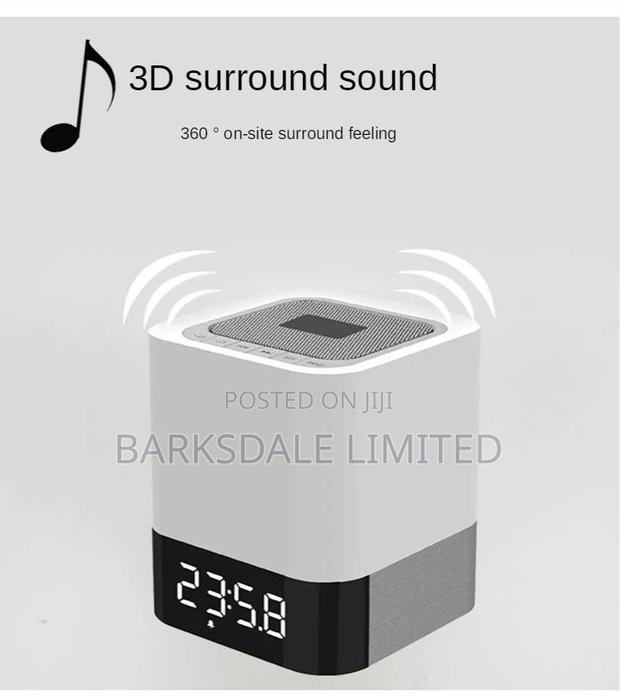 Bluetooth Speaker Square Bedside Light Lamp Cube Clock LED - thumbnail 8