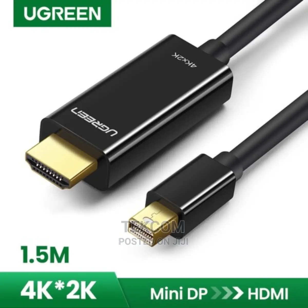 UGREEN DP Male to Male Cable 1.5m (Black)