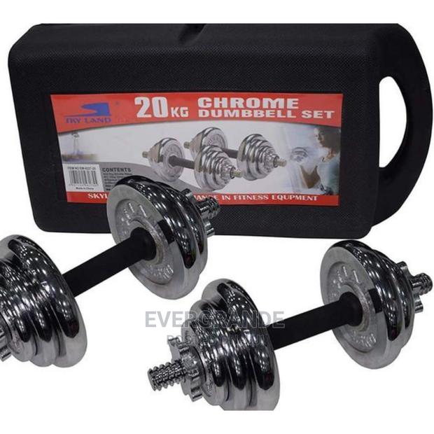 20 Kg Chrome Dumbbell Set; - main view