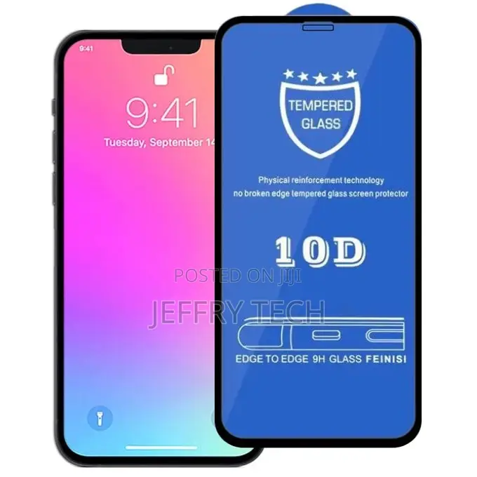 Tempered Glass Screen Protector for iPhone 13 Pro Max(Black)