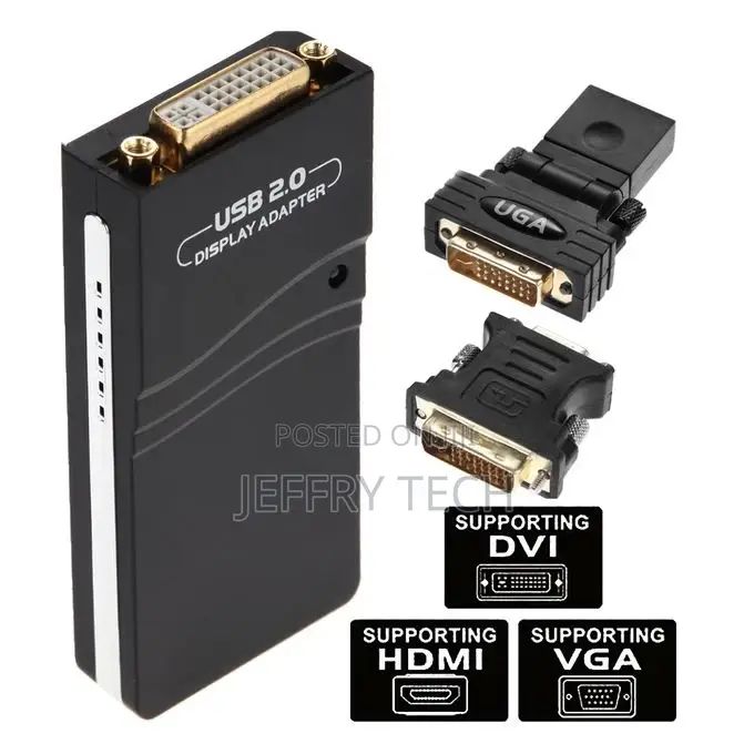 USB 2.0 to VGA, DVI, HDMI Adapter , Resolution: 1920*1080(B