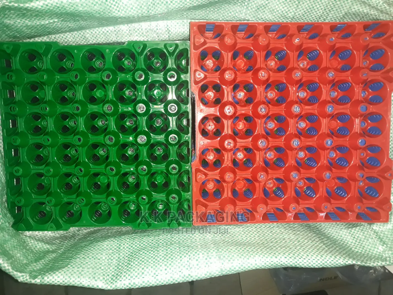 Green and Red Egg Trays