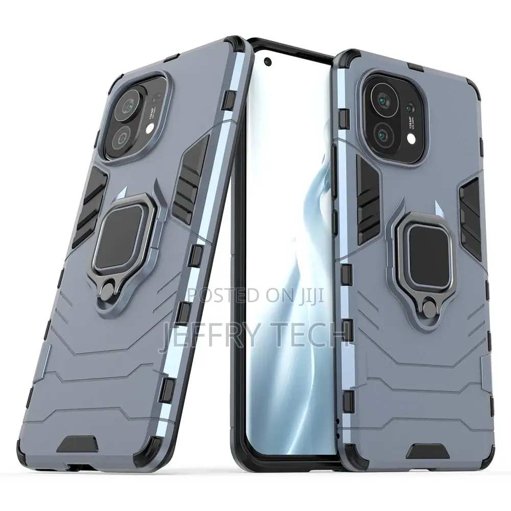 Ring Armor Case Tough Rugged Cover for Xiaomi Mi 11 Blue