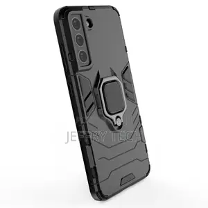 Ring Armor Case Cover for Samsung Galaxy S21 FE Black
