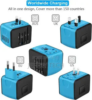 Travel Power Adapter W/Smart High Speed 2.4A 4xusb Wall Cha