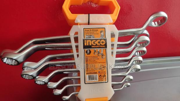 Spanner Set Offset Ring 8 PCS 6-22mm Ingco - main view