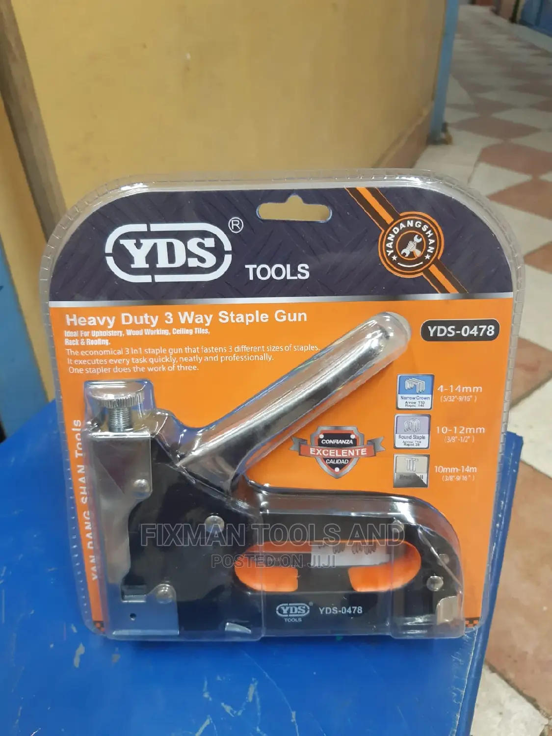 Heavy Duty 3 Way Staple Gun With Staples