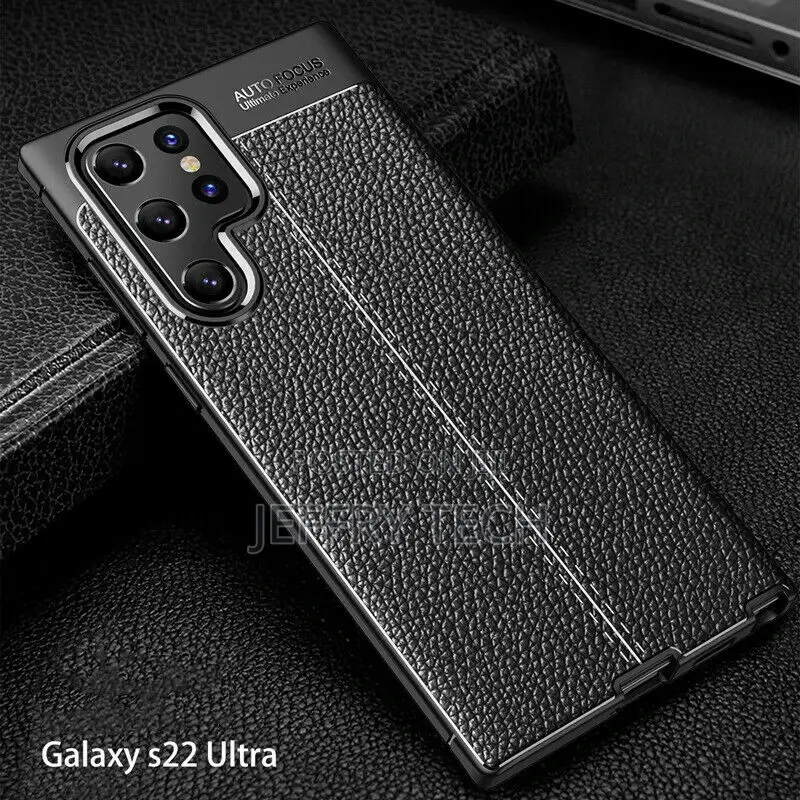 Samsung Galaxy S22 Ultra S21 S20 FE 5G Case Slim Leather So
