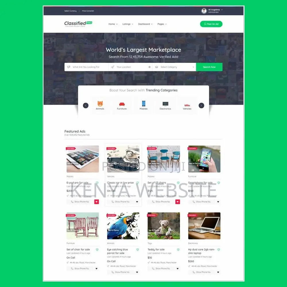 Services Listings Web Design | Classified Ads Website Design